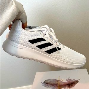 Black and white Adidas Cloudfoam shoes